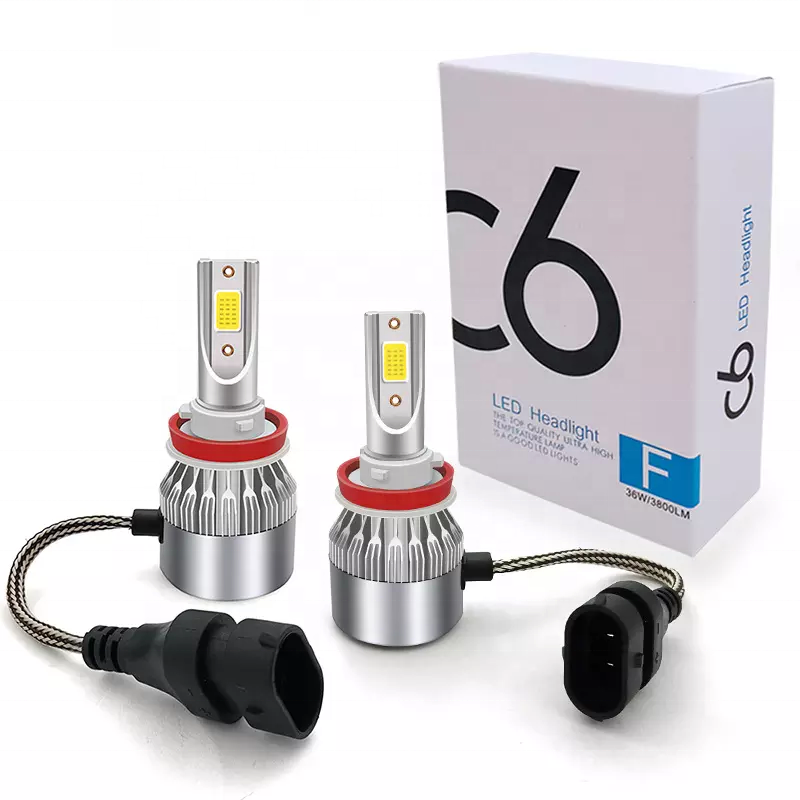 Wholesale Auto lighting h11 h4 h7 6000k COB C6 Led headlight Bulbs 9005 9006 H7 LED C6 led car headlights