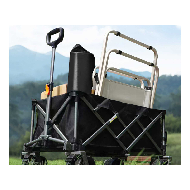 New Folding Cart Portable Foldable Large Capacity Multifunction Cart Outdoor Camping Table Light Wagon BBQ Trolley