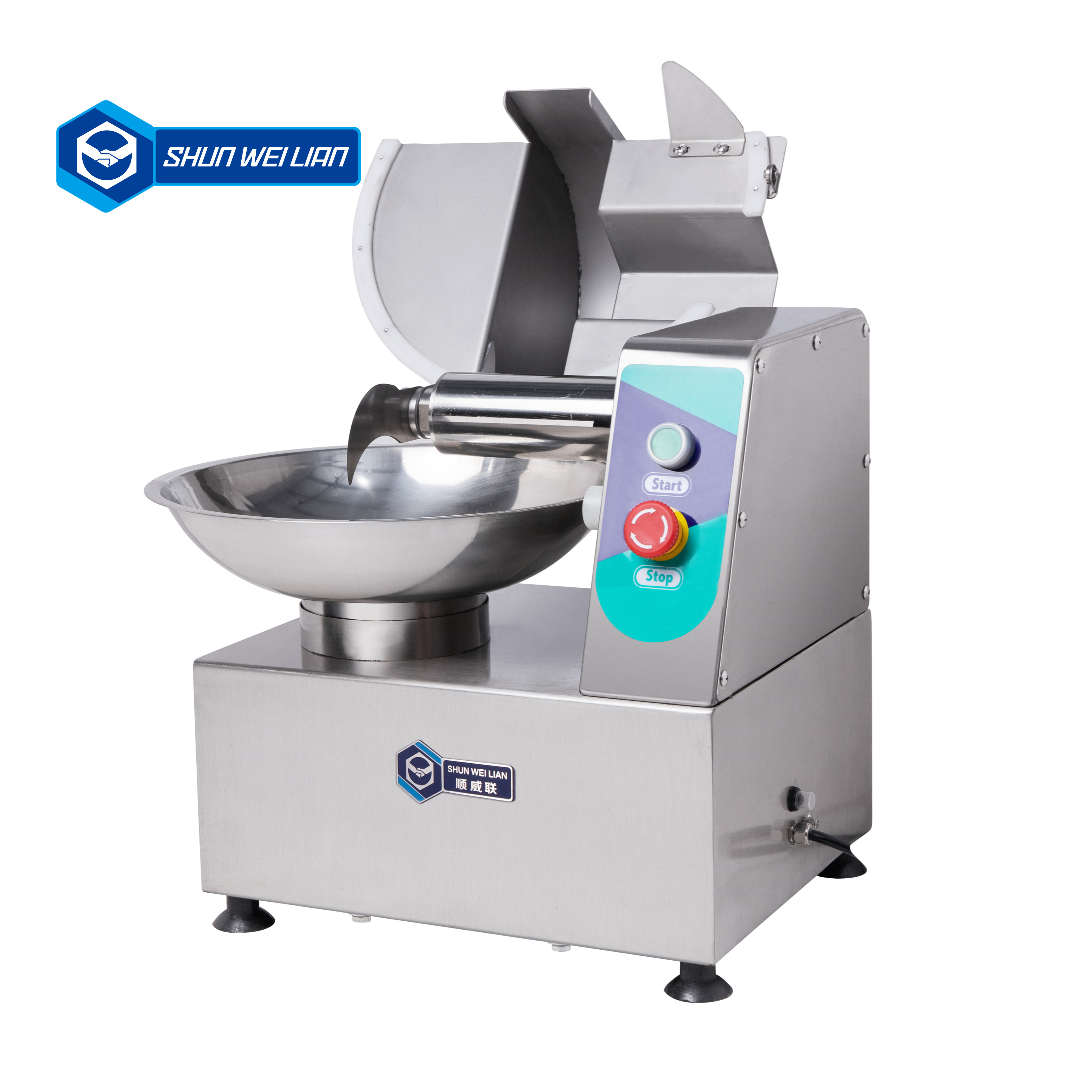 Cheaper price meat bowl cutter 5L table top bowl chopper stainless steel vacuum Bowl Cutter Chicken Meat Cutting Machine