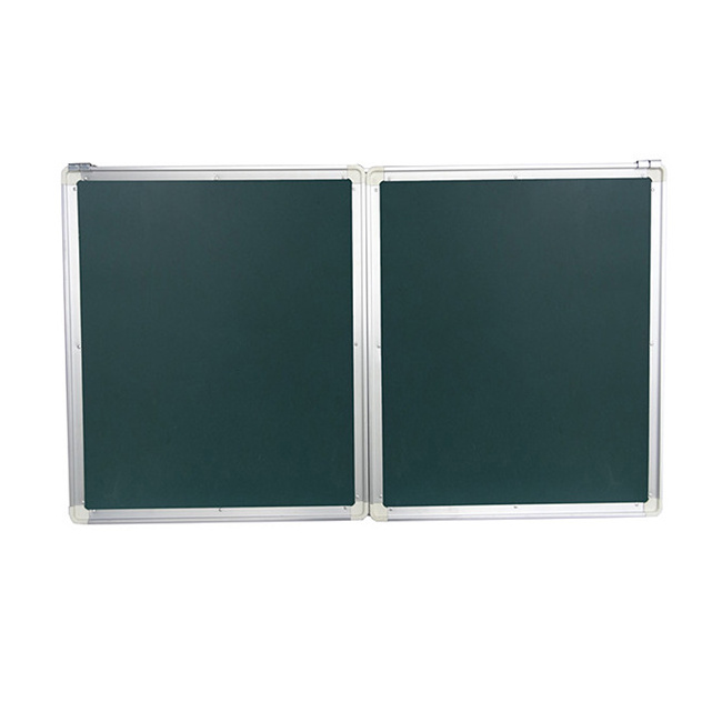 Folding magnetic green board teaching board for classroom chalk writing