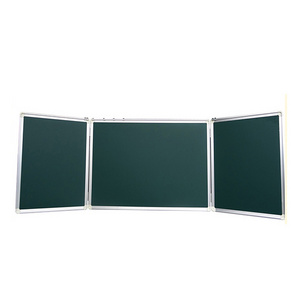 Folding magnetic green board teaching board for classroom chalk writing