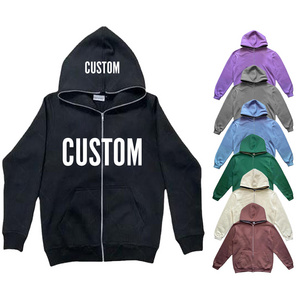 Sublimation Streetwear Oversized Polyester Full Face Zip Up Unisex Puff Printing Hoodies