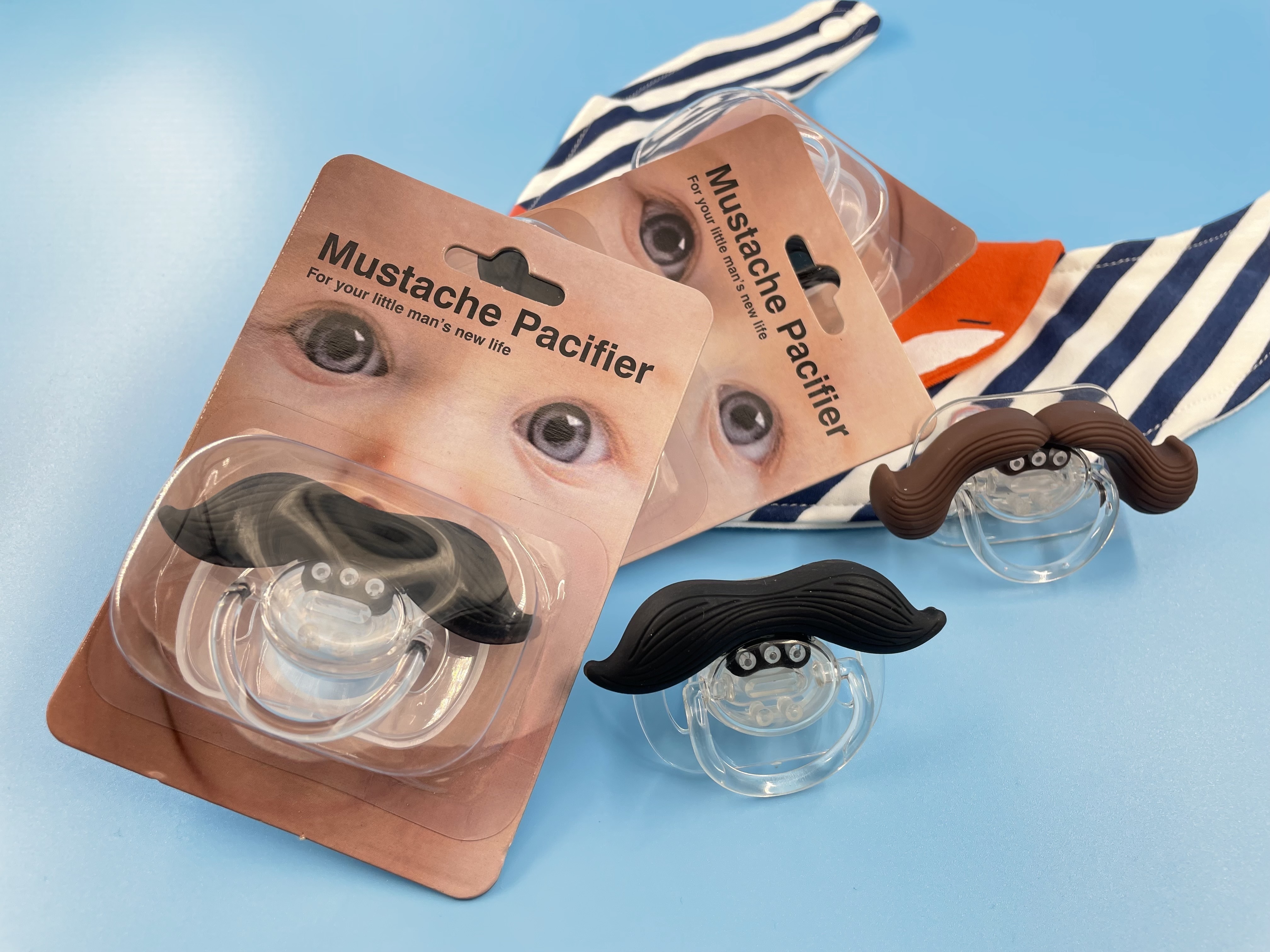 Hot sale laser cooling baby pacifier engraving machine toy funny pacifiers mustache online flavored