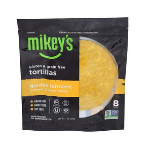 Laminated plastic material printed tortilla packaging with zipper lock clear window