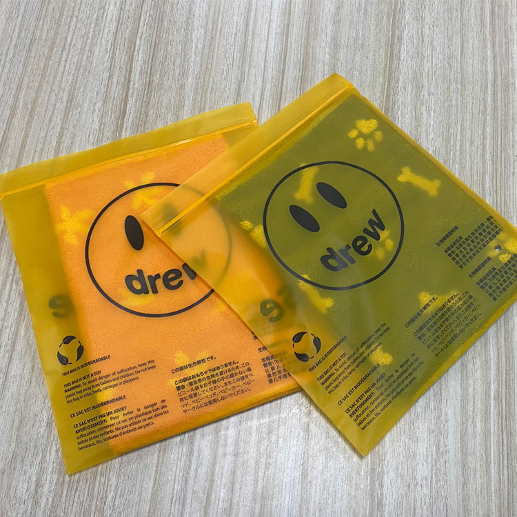 Reclosable zip bags plastic packing zipper pouch ziplock storage Man Clothing Bag recloser T Shirt Underwear Packaging Bag