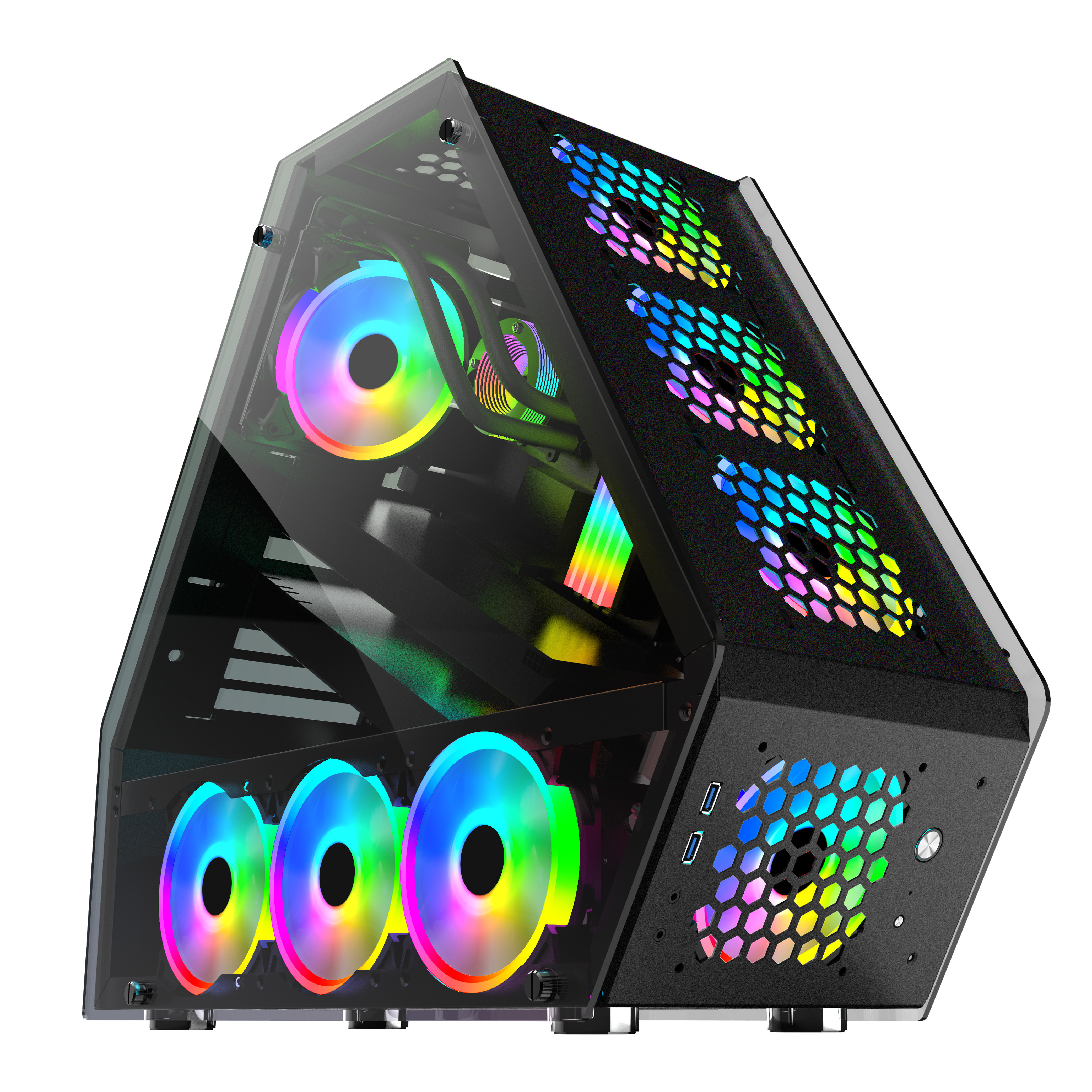 Factory Supply LED Gaming PC CPU Cooling Cooler RGB Fan PC Gamer and other computer Case