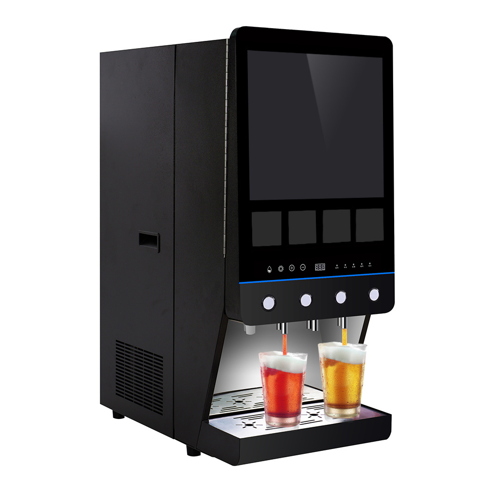 Black Professional Fully Automatic Smart Self-cleaning Commercial Dual Drive Espresso Coffee Maker Juice Vending Machine