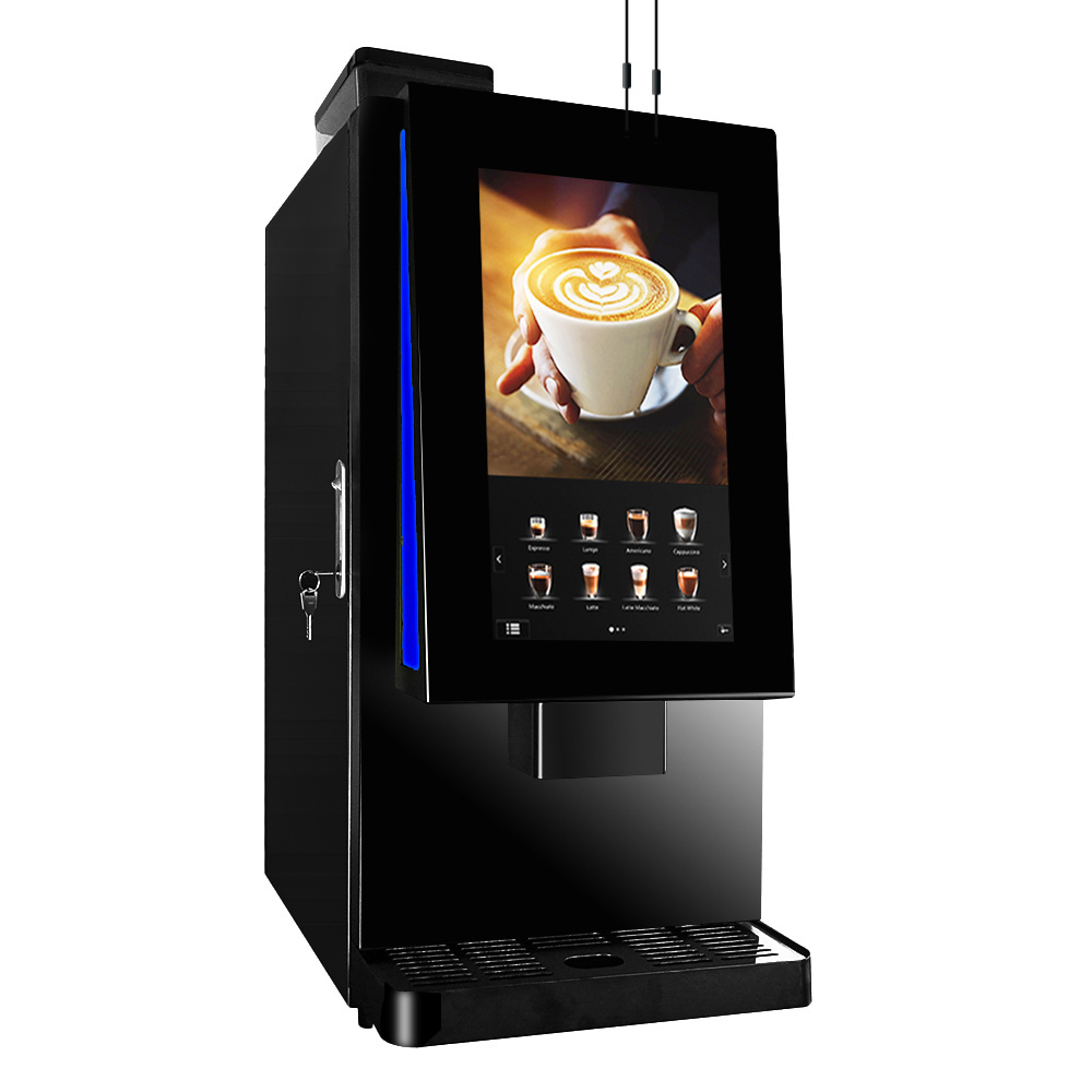 Fully Automatic Intelligent Multifunctional Stainless Steel Touch Screen Cappuccino Latte Coffee Vending Machine