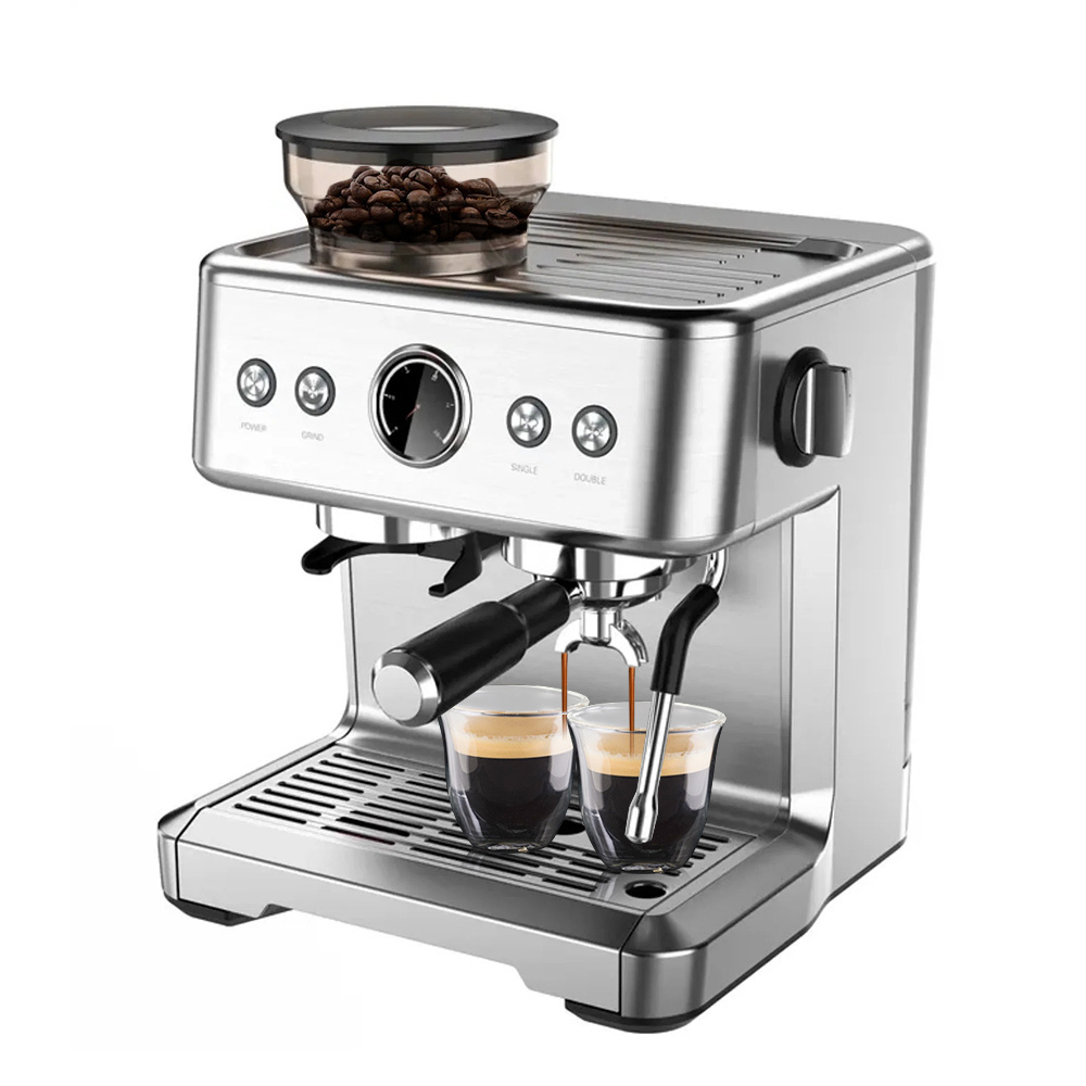 OEM Commercial 20 Bar Pump Electric Manual Semi-Automatic Espresso Coffee Maker Profesional Coffee Machine With Milk Frother