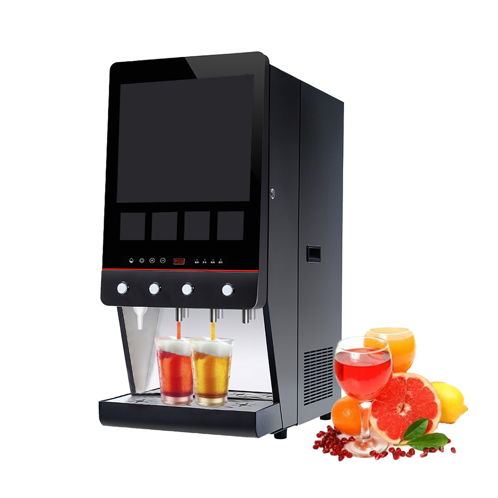 Black Professional Fully Automatic Smart Self-cleaning Commercial Dual Drive Espresso Coffee Maker Juice Vending Machine