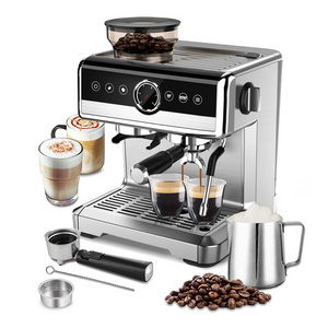 Wholesale Electric Smart Table Top Commercial Coffee Make Professional Semi-Automatic Expresso Coffee Machine With Bean Grinder