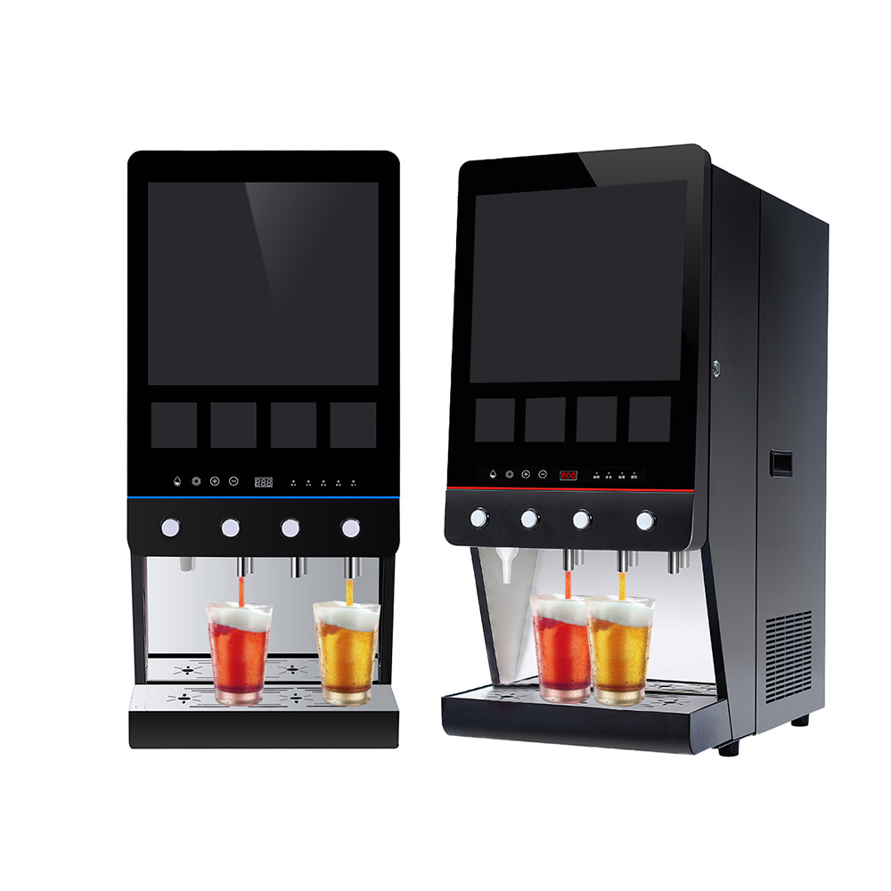 Black Professional Fully Automatic Smart Self-cleaning Commercial Dual Drive Espresso Coffee Maker Juice Vending Machine