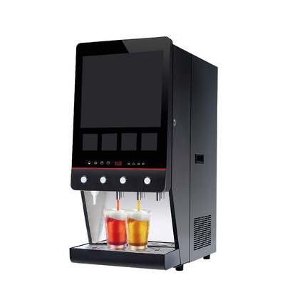 Black Professional Fully Automatic Smart Self-cleaning Commercial Dual Drive Espresso Coffee Maker Juice Vending Machine