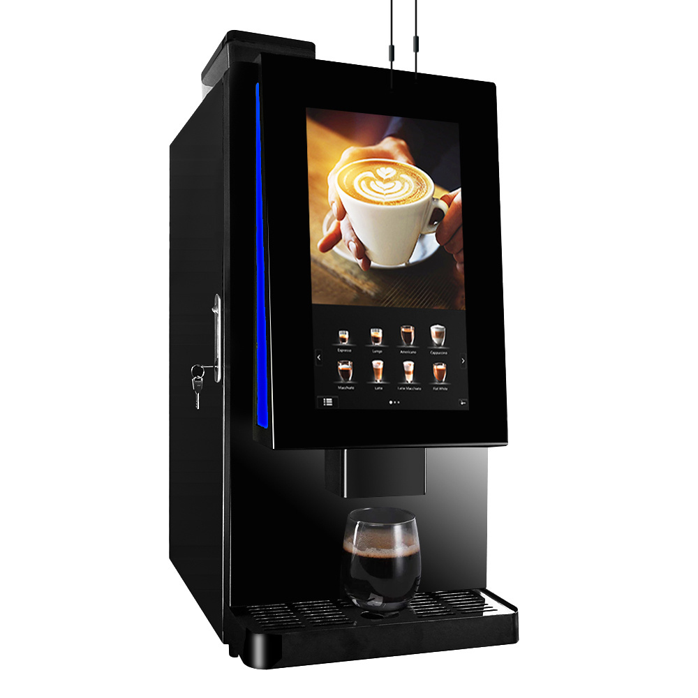 Fully Automatic Intelligent Multifunctional Stainless Steel Touch Screen Cappuccino Latte Coffee Vending Machine