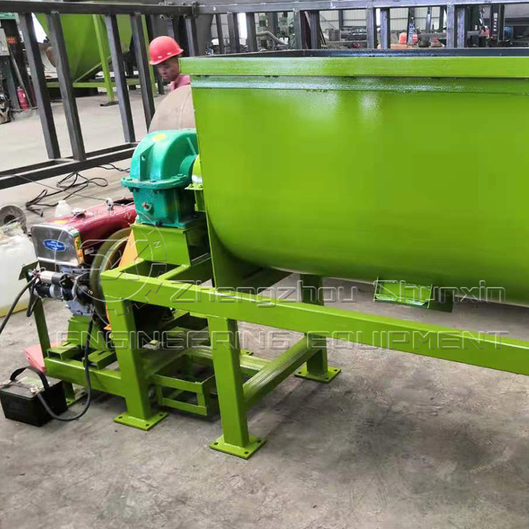 Easy to operation mezcladora de abonos powder mixing machine organic fertilizer horizontal mixer