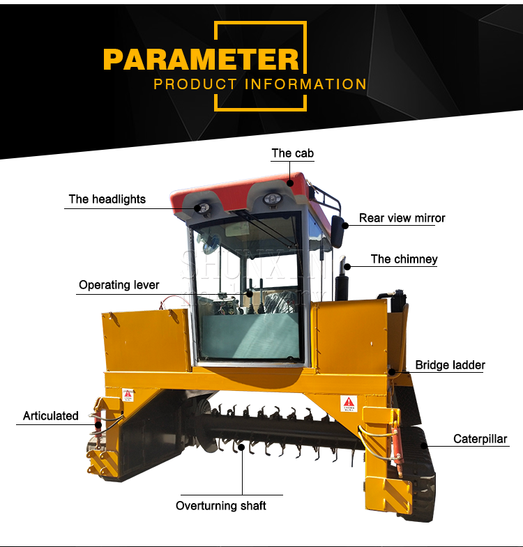 agriculture compost windrow turner machine / mushroom compost turner for sale