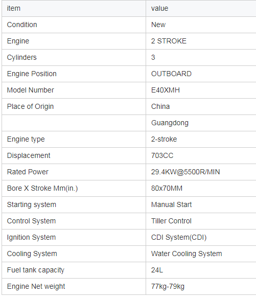 Strong Powerful  40HP 2 Stroke Outboard Engine Outboard Motors 100% Compatible With Yamaha Boat Engine