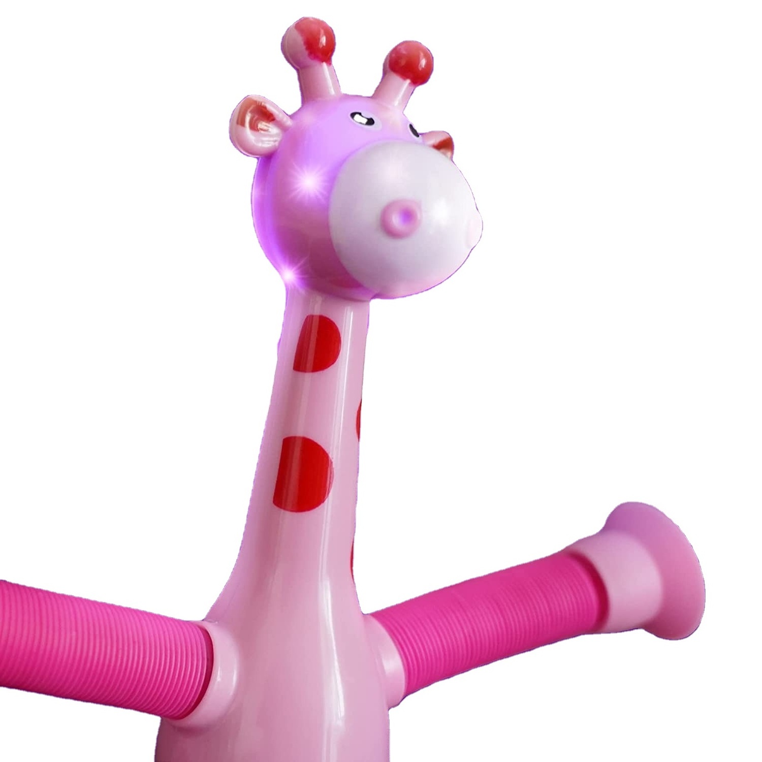 Hot Selling Telescopic Sucker Cup Tube Toy Adult Children Decompression Robot Giraffe Funny Educational Interactive Toy