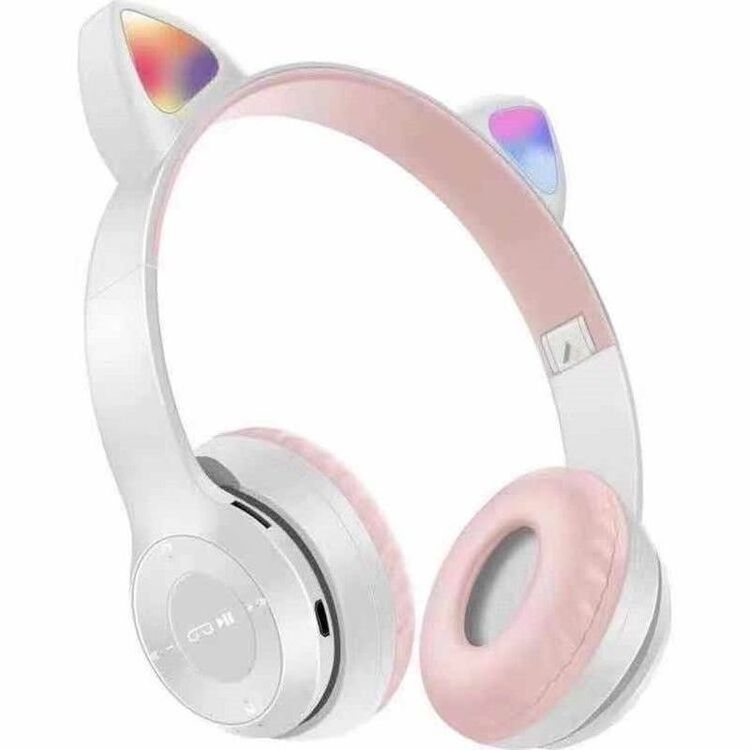 Hot Selling P47M Wireless Cat Headphones Cheap Gamer Gaming Wireless Headsets BT Stereo Hifi Earphone With TF Card With USB