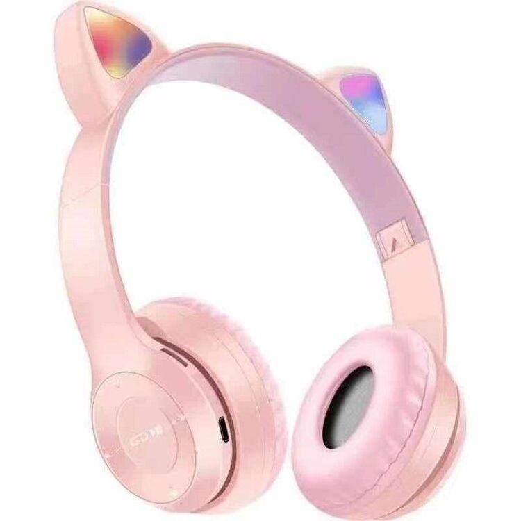 Hot Selling P47M Wireless Cat Headphones Cheap Gamer Gaming Wireless Headsets BT Stereo Hifi Earphone With TF Card With USB