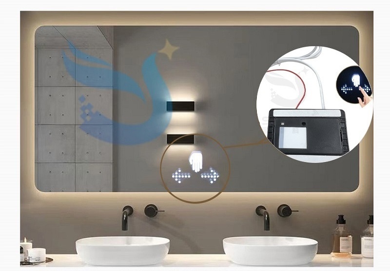 Smart Bathroom Mirror Manual Scan Induction Switch 12V 1A 12W Led Light Mirror Manual Scanning Dimmer Touch Sensor Switch