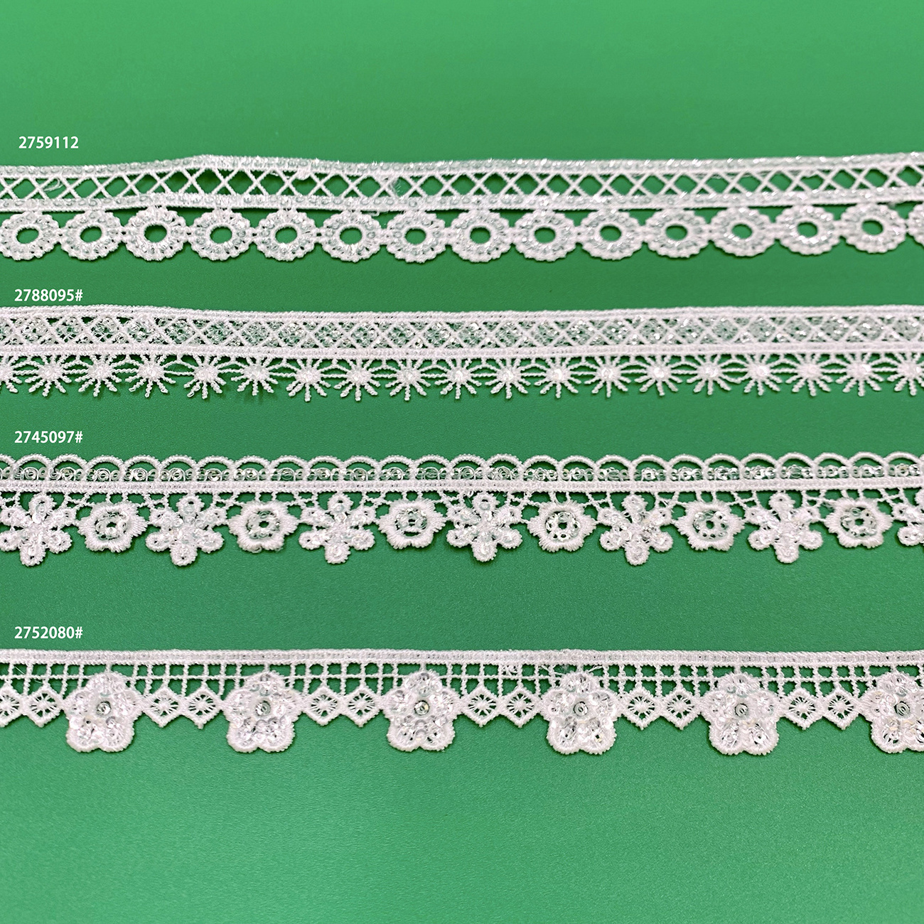 2023 Custom Wholesale Design White Shiny Milky Laces Sequin Embroidery French Mesh Lace Fabric Trim Material