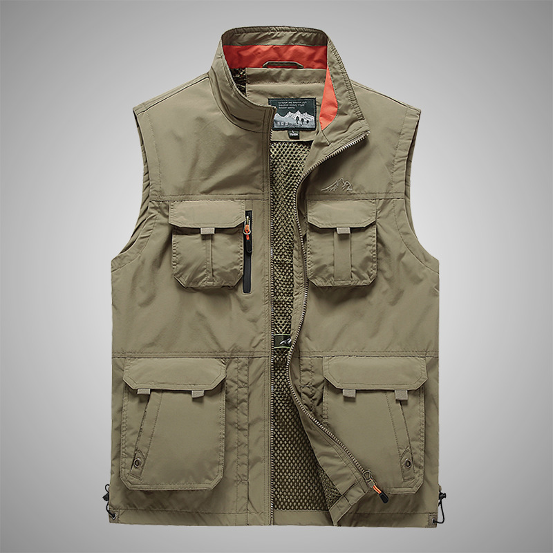 Photographer Mens Polyester Work Out Custom Utility Hunting Vest Wholesale For Men