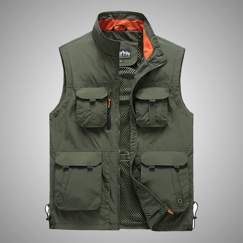 Photographer Mens Polyester Work Out Custom Utility Hunting Vest Wholesale For Men