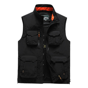 Photographer Mens Polyester Work Out Custom Utility Hunting Vest Wholesale For Men