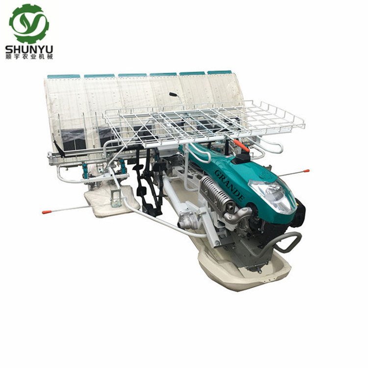 2023 New Walk-Behind Manual 6 Rows Paddy Rice Planting transplanter Machine