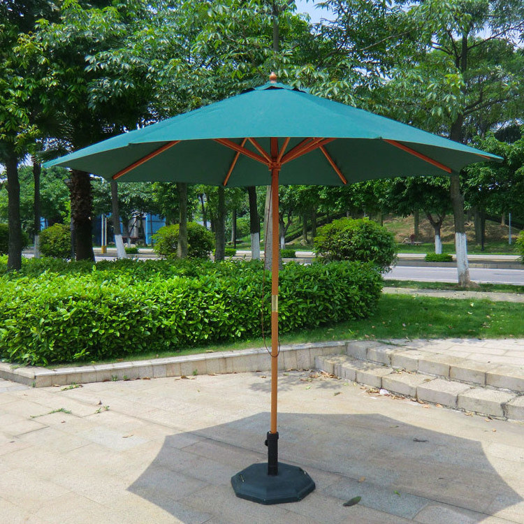 Promotional Outdoor UV protection wooden pole beach umbrella