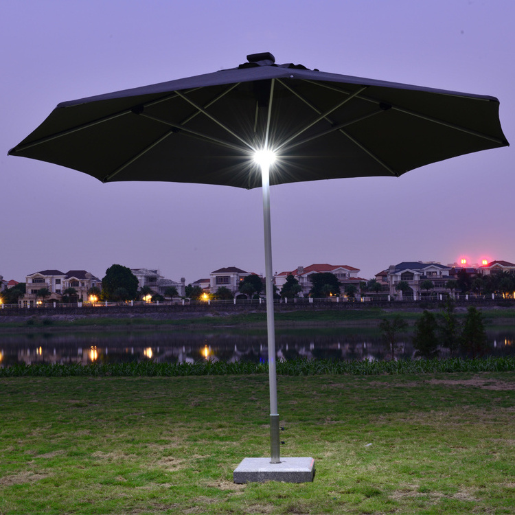 Popular for the market factory supply automatic patio outdoor umbrella with light