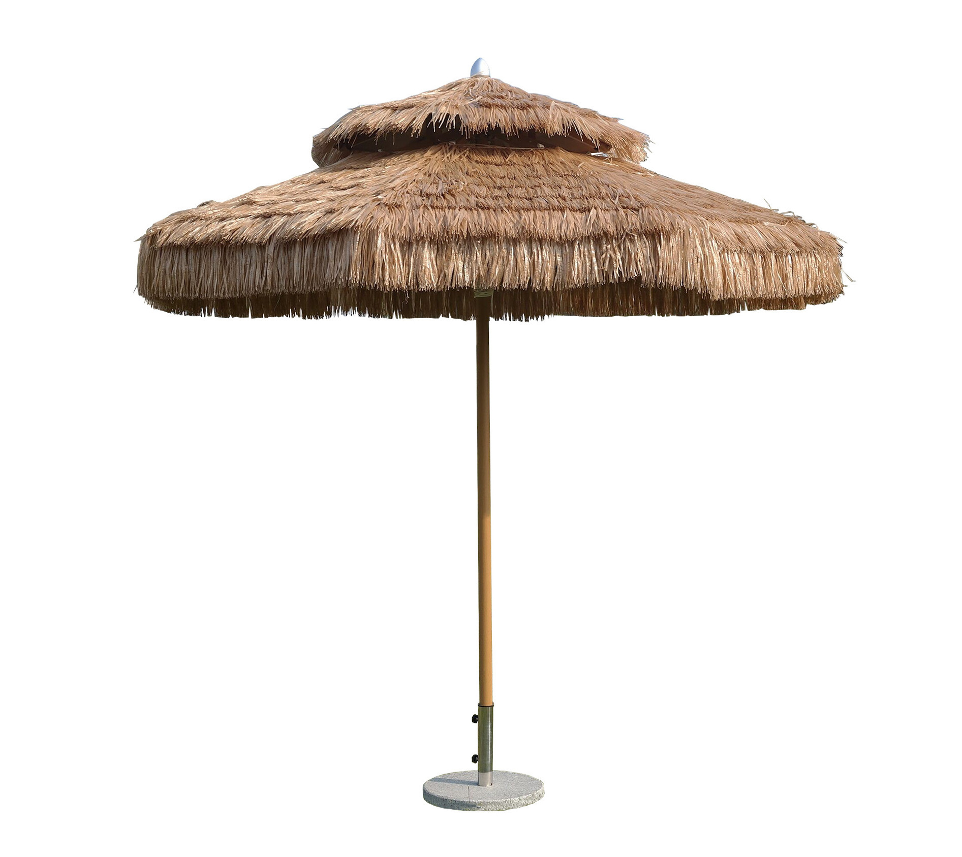 Natural Color Hawaii Hula Tiki Artificial Straw Thatched Beach Umbrella