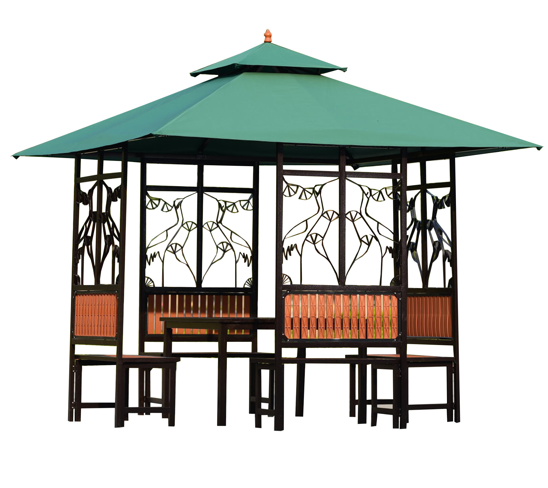 China Custom wholesale cheap jardin gazebo pavilion with curtains