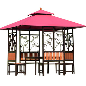 China Custom wholesale cheap jardin gazebo pavilion with curtains