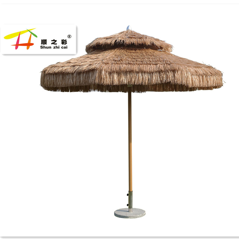 Shunzhicai tourist attraction bali hut 10 feet palm outdoor straw umbrella thatch beach hawaii umbrella