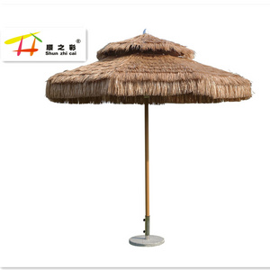 Shunzhicai tourist attraction bali hut 10 feet palm outdoor straw umbrella thatch beach hawaii umbrella