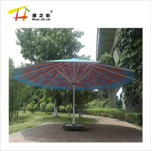 2022 Factory Whole Sale Big Size Wind Proof Swimming Pool Strong Aluminium Garden Umbrella With Led Light