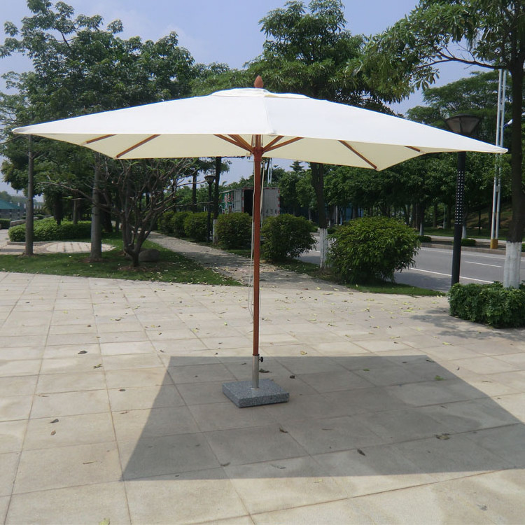 Promotional Outdoor UV protection wooden pole beach umbrella