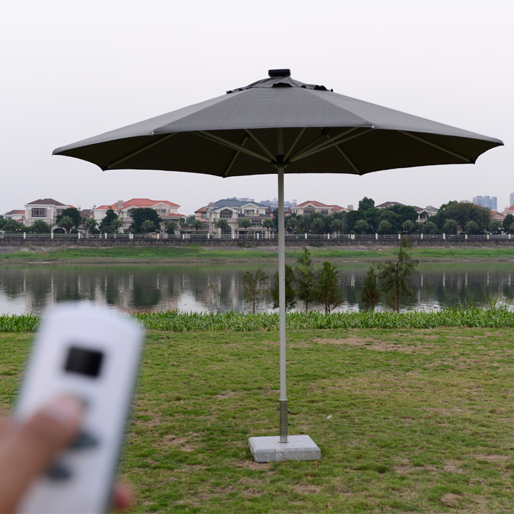 Chinese parasol outdoor remote control beach, garden,restaurant umbrella