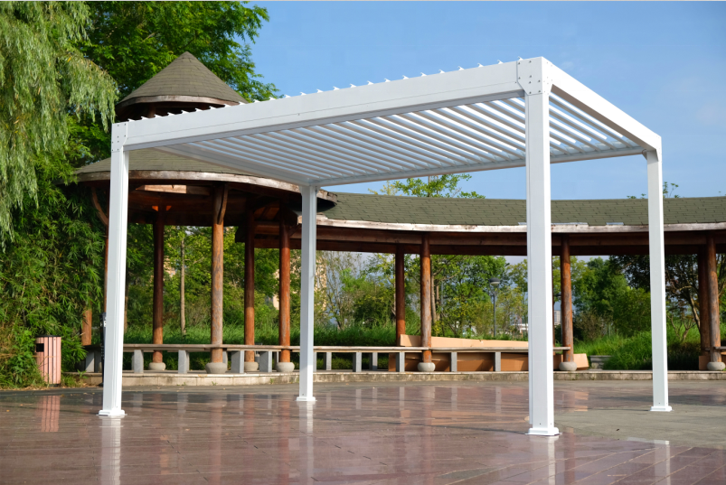 2020 hot sale prefabricated roof balcony aluminium pergola gazebo outdoor