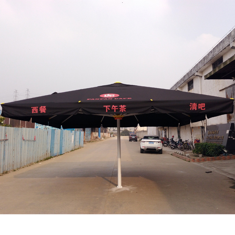 huge red bull outdoor beach restaurant umbrella