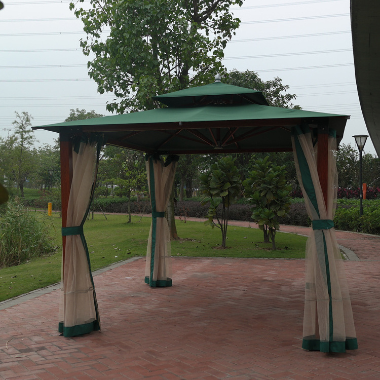 made in China any size garden wooden gazebo with sidewall