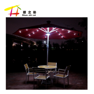 OEM wholesale solar umbrella solar beach umbrella with battery charger