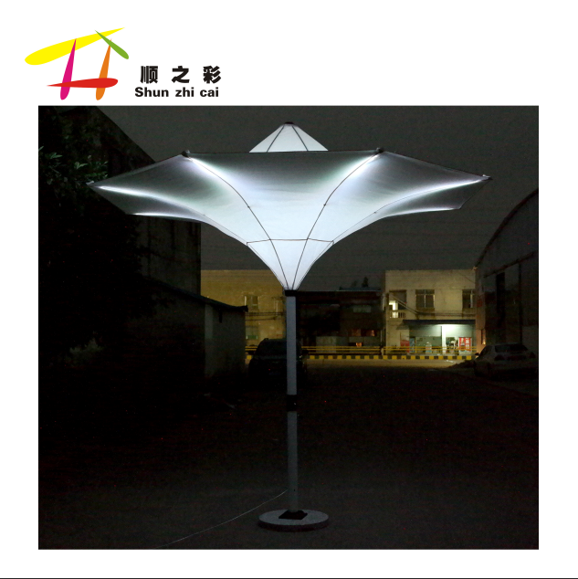 wholesale 8 ribs patio umbrella outdoor patio sun umbrella with LED light