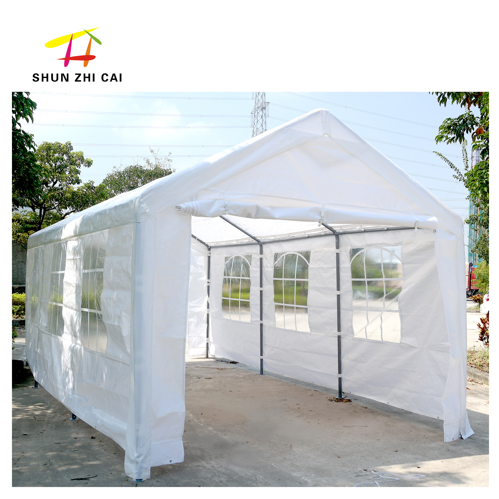 New design shade sail metal carport shades for 2 car parking