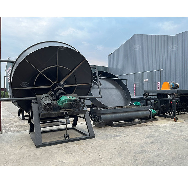 SZ-2000 Disc Pan Chicken Compost Organic Fertilizer Bentonite Carbon Charcoal Rapid Mixer Dry Granulator Pellet Machine