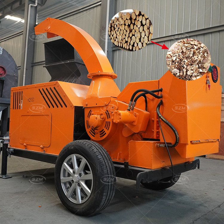 Diesel wood chipper machine Forest Machinery Chipper Wood Hammer Mill Wood Crusher Hammer Mill For Biomass