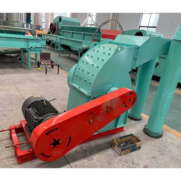 Removable wood log shredder machine drum tree branch gasoline pallet wood chipper shredder machine