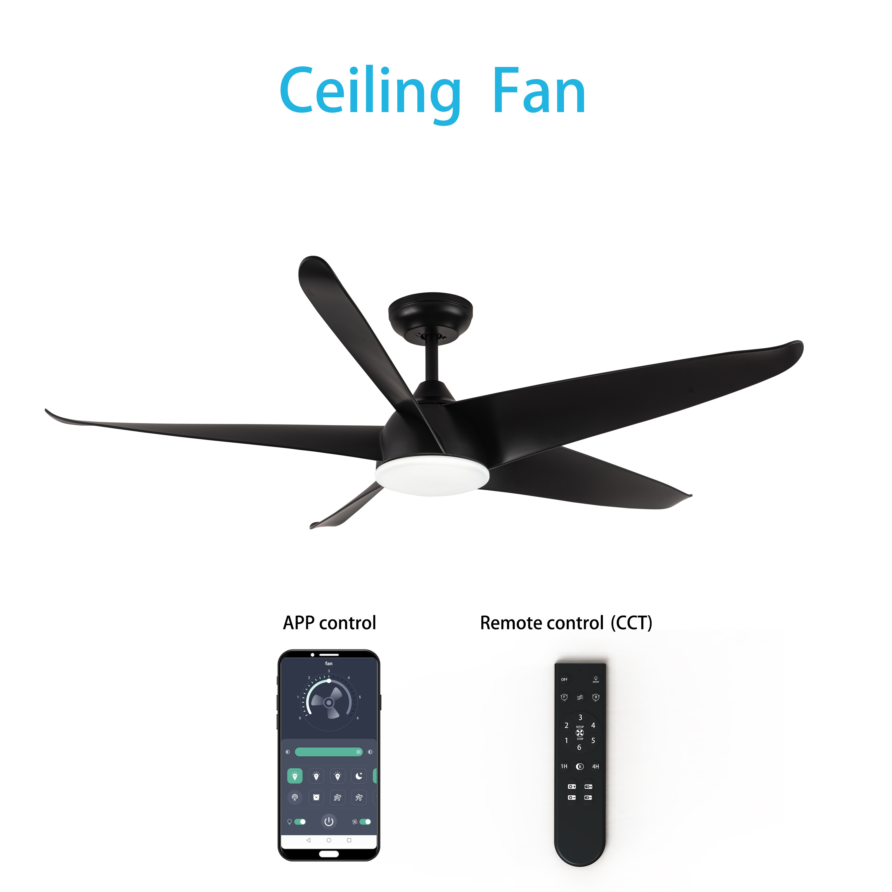 Giant Ceiling Fan with Light Famous Brand Silent Design Big Motor  Air  LED Remote Control  national ceiling fan ceiling fans dc